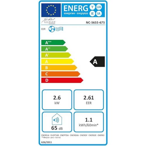 Sichler Haushaltsgerate Mobile Mono Air Conditioner 9,000 BTU/h, 2.630 W