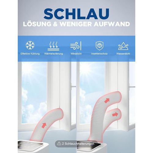  Window Seal for Mobile Air Conditioners, Tumble Dryer, Exhaust Dryer, Air Conditioning Window Seal Casement Windows, Roof Windows, No Drilling, Hot Air Stop Casement Windows, Roof Windows, Casement