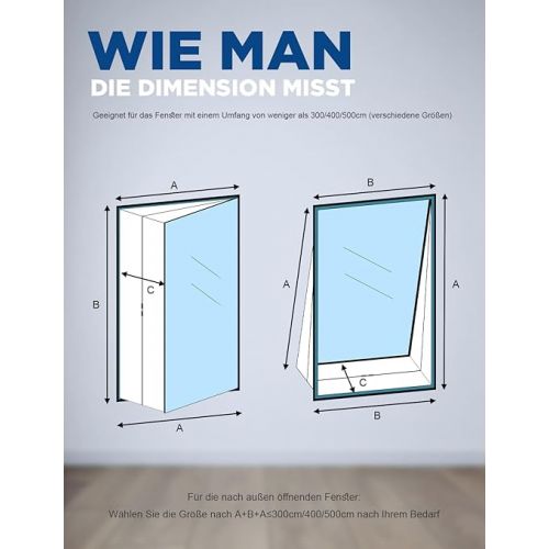  Window Seal for Mobile Air Conditioners, Tumble Dryer, Exhaust Dryer, Air Conditioning Window Seal Casement Windows, Roof Windows, No Drilling, Hot Air Stop Casement Windows, Roof Windows, Casement