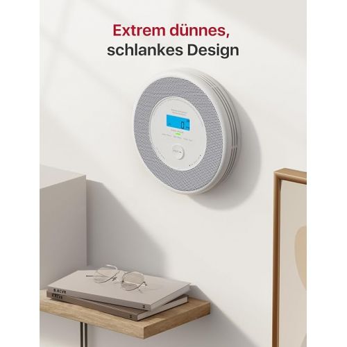  X-Sense Combined Smoke and Carbon Monoxide Detector with Voice Alarm, Replaceable Battery, XP0A-SR (1 Pack)