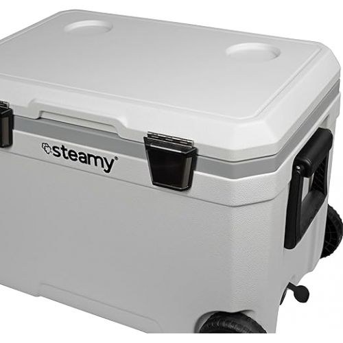  Steamy Marine 45 Cooler on Wheels White