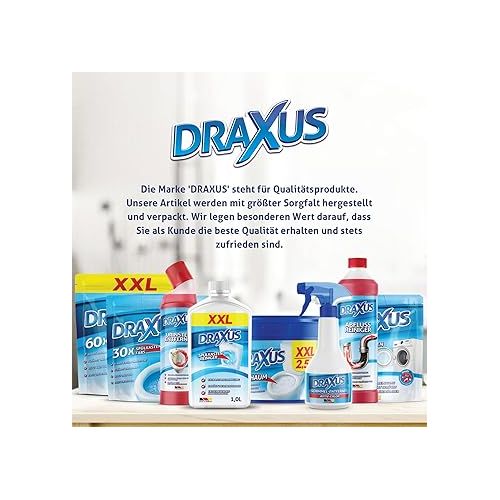  Draxus Cistern Tabs, 30 x Toilet Tabs for the Cistern in Storage Pack, Colours the Water Blue, Provides Extra Freshness and Keeps the Toilet Clean