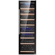 BODEGA43 -180 Wine Fridge Freestanding Large - Wine Climate Cabinet with 2 Zones, 5-20 ºC, 480 Litres, 180 Bottles, 8 Shelves, Full Glass Design Door, Low Noise (41 dB) & Very Low Vibration, Black