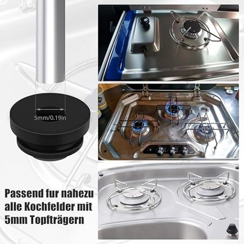  WUISOLQP 30 Stuck Topftragergummis,Gummidurchfuhrungen,Rostgummifue,Gummitullen fur Topfstutzen mit 5mm Staben von Dometic, Smev und Thetford Wohnmobilofen Zubehor