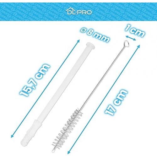  DL-pro 3x Milk Intake Tube 15.6 cm for Delonghi ECAM ETAM ESAM 5313232961 Milk Tube Milk Tube for LatteCrema Milk System Coffee Machine Coffee Machine + Cleaning Brush