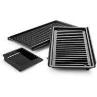 Set of grill plates 5523110001 DLSK153 compatible / replacement part for De'Longhi SW12 SW13 MultiGrill Easy