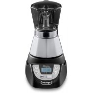 De'longhi EMKP42.B Alicia Plus - Electric Moka Coffee Machine, 450 W, 2-4 Cups, Plastic, Black / Silver Black