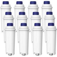 AQUA CREST Coffee Machine Water Filter Replacement for De'Longhi® DLSC002, SER3017 & 5513292811 - Includes Versions of the ECAM, ESAM, ETAM Series (12)