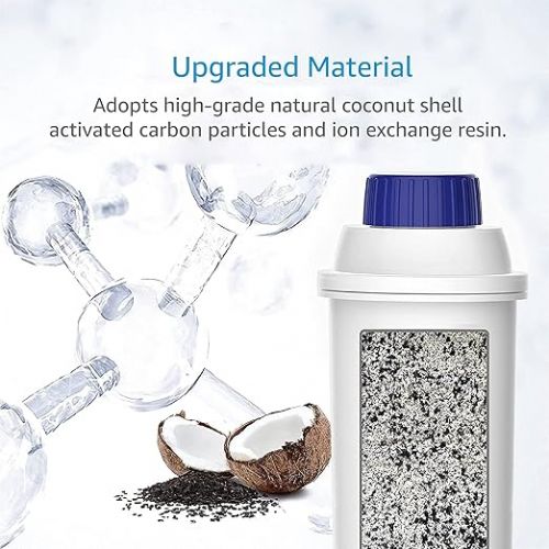  AQUA CREST Coffee Machine Water Filter Replacement for De'Longhi® DLSC002, SER3017 & 5513292811 - Includes Versions of the ECAM, ESAM, ETAM Series (12)