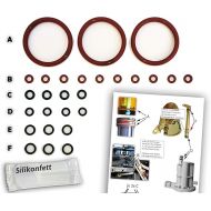 Seals / Maintenance Set (XL) for DeLonghi ESAM Thermoblock & Brewing Unit O-Rings Top Quality with Online Video