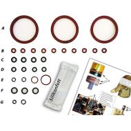 Seals / Maintenance Set (XL) for DeLonghi ECAM/ETAM Brewing Group & Thermoblock | O Rings | Top Quality with Online Video