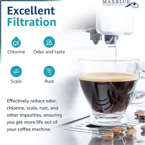  Maxblue Coffee Water Filter, Replacement for De'Longhi® DLSC002 9310926 SER3017 5513292811 Including Various Models from ECAM, ESAM, ETAM, TUV SUD Certified (6)