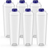 Water Filter Replacement for DeLonghi DLSC002, Coffee Filter Water Filter Accessories Compatible with De'Longhi ECAM, ESAM, ETAM, BCO, EC (Pack of 6)