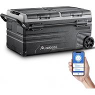 AAOBOSI 95L Compressor Cool Box, Car Cool Box with WiFi App Control, USB Connection, 12/24 V and 100-240 V Cool Box up to -20 °C for Car, Truck, Boat, Motorhome, Camping