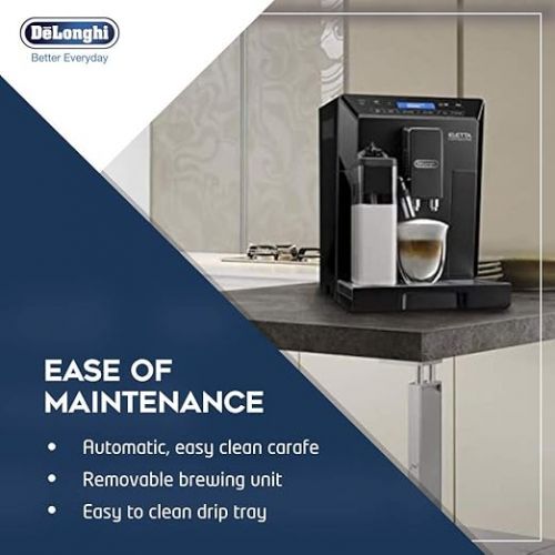  De’Longhi ECAM 44.666.B ELETTA Cappuccino, ECAM44.660.B, Hochglanz-schwarz