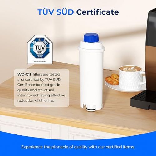  Waterdrop TUV SUD Certified Coffee Filter, Compatible with Delonghi DLSC002 9310926 SER3017 5513292811 and Various Models from ECAM, ESAM, ETAM (10)