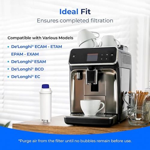  Waterdrop Water Filter, Replacement for DeLonghi Coffee Machine ECAM, Eletta, Dinamica, DLSC002, Magnifica, ETAM Autentica and Various Esam Models (6)