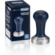 De'Longhi DLSC058 Stainless Steel Coffee Tamper with Wooden Handle, Blue/Silver