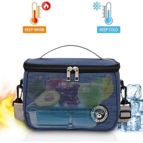  BALIGO Cool Bag Small 6.4 L, Lunch Bag Insulated Cool Bag Foldable Small Cool Bag Lunch Bag Portable Lunch Bag Work Travel Office Picnic