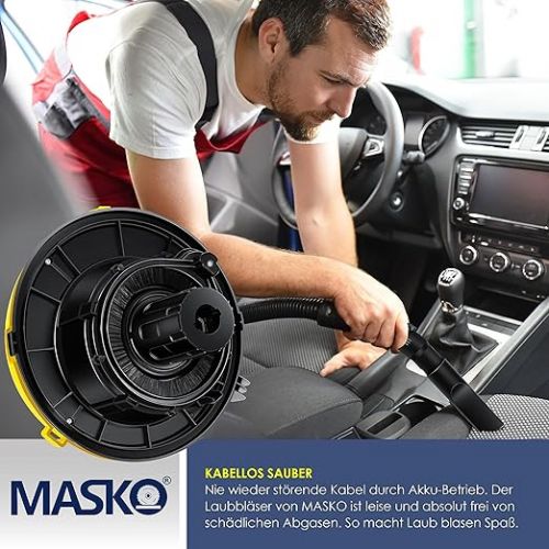  Masko® 6in1 Industrial Vacuum Cleaner Wet Dry Ash Vacuum Cleaner 2300 W + Socket. Blowing Function. Dry and wet vacuuming - industrial vacuum cleaner with and without bags - bagless., yellow