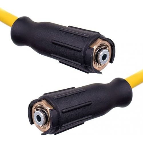  High Pressure Hose 15 m Extension 250 Bar Yellow Steel Braid DN6 M22 Compatible with Karcher HD HDS