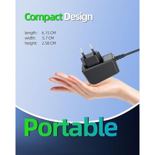  Charging Cable Charger for Karcher Window Vacuum Cleaner WV2, WV5, WV1, KWI 1, KV4, WV2Plus, WV5 Premium, WV45, WV52, WV55, WV60, WV70, WV75, WV75 Plus, WV Classic, WV Easy Window Cleaner Cable Power