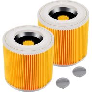 Rebirthcare WD3 Filter for Karcher WD3 Premium WD2 WD3 WD3P WD1 MV2 MV3 A2004 A2604 A2204 A2054 SE4001 SE4002 Cartridge Filter Replacement Filter Vacuum Cleaner Filter for Karcher 6.414-552.0/64145