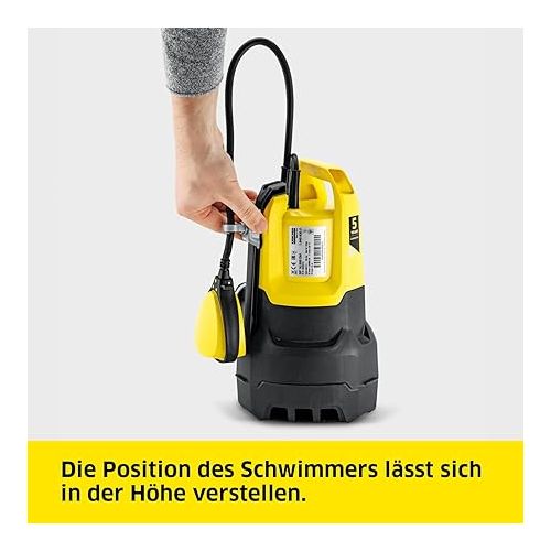  Karcher SP 16.000 Dirt Submersible Dirty Water Pump, Flow rate: max. 16.000 l/h, Immersion Depth (max): 7 m, for Dirty Water with Particles of up to 20 mm, Residual Water Height: 25 mm, Pressure: 0.8