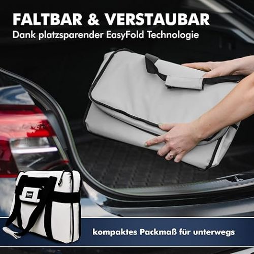  Foldable Cool Bag for Shopping & Picnics - Cool Bag Large Car as Thermal Bag & Picnic Bag Car - More Organisation with Cool Bag Large - Lunch Bag & Mini Cool Box