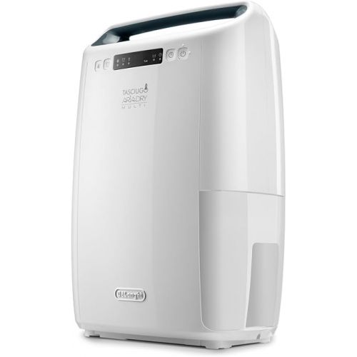  De'Longhi AriaDry DEXD216RF Multi-Purpose Dehumidifier, Removes Moisture at Home with 3 Action Filtration, Drying Function, Humidification 16L/Day, R290, Removable Water Tank, Black