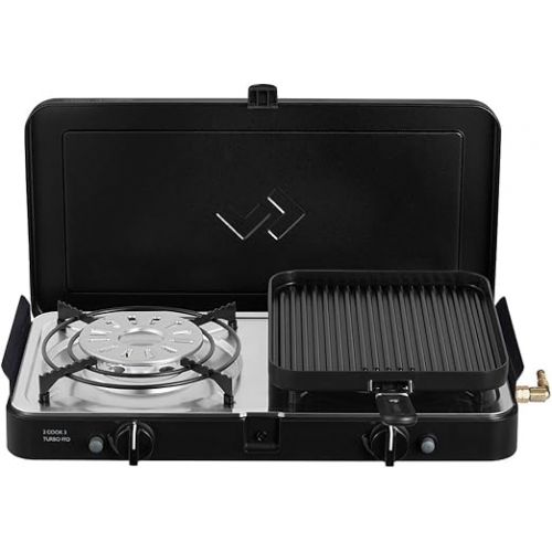  CADAC - 2 Cook 3 Turbo Deluxe - Plastik - Stahl - Aluminium - Gas Barbecue - Camping Grill - Schwarz - Grun