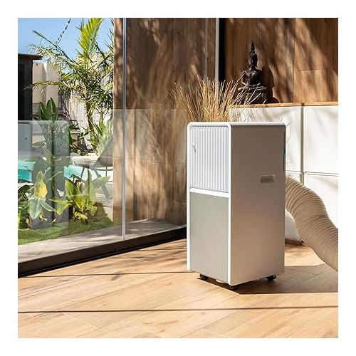  Cecotec - Mobile Klimagerate ForceClima 9450 Style Heating, 9000 BTU, Abdeckungsbereich 25 m2, Fernbedienung, Beruhrung, LED -Bildschirm, 5 Modi, 2 Geschwindigkeiten, Warmepumpe, Timer