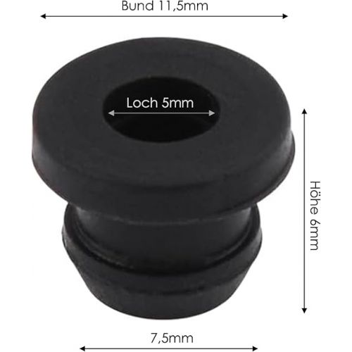  STYYL Pack of 8 pot support rubbers suitable for pot supports with 5 mm rods from Dometic, Smev and Thetford