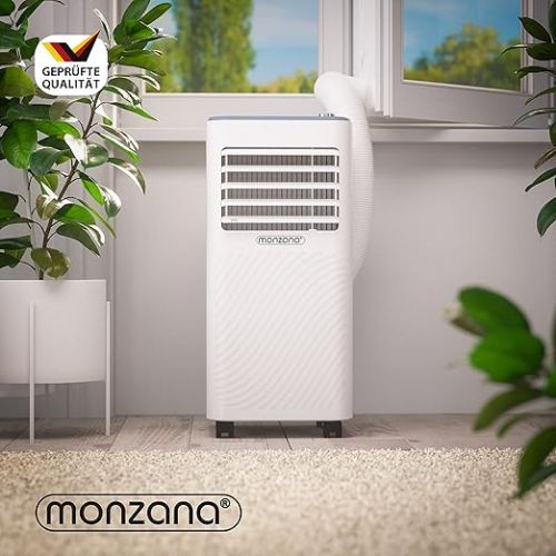  MONZANA® Local Air Conditioning MZKA2600 Mobile Window Seal Exhaust Hose 9000BTU 4-in-1 1000 W Alexa 30 m² Remote Control Dehumidifier Air Conditioner