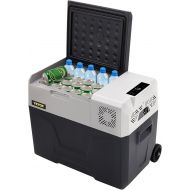 VEVOR 30 L Car Fridge Compressor Cool Box Stainless Steel Holiday Insulated Box Mini Fridge Cool Box Car and Socket