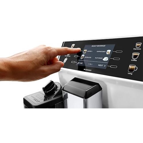  De'Longhi PrimaDonna Class Fully Automatic Coffee Machine with Milk System, Cappuccino and Espresso at the Touch of a Button, 3.5 Inch TFT Colour Display and App Control