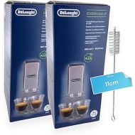 2 x DL-pro Descaler 500 ml for DeLonghi 5513296041 SER3018 DLSC500 EcoDecalk with DL-pro Cleaning Brush for Coffee Machine Fully Automatic Coffee Machine