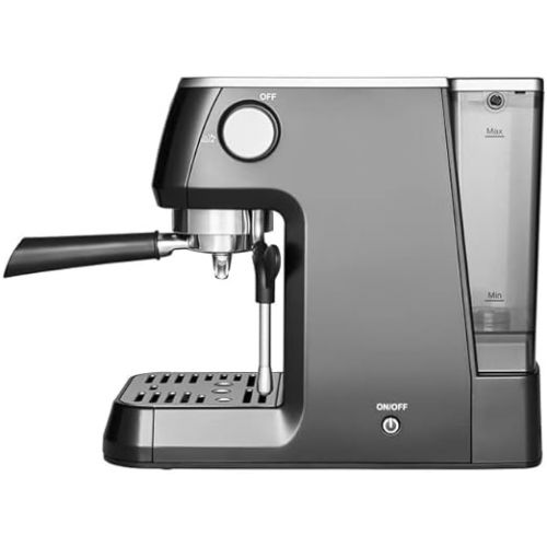  Solis Barista Perfetta Plus 1170 V2 Espresso Machine, Portafilter Machine, Pressure Gauge, Steam/Hot Water Nozzle, Temperature Controller, 54 mm Portafilter, Double Spout, Black