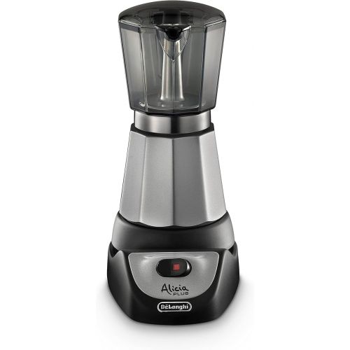  De'Longhi Alicia Plus EMKM6.B Mokkakanne (360° drehbar, 550 W) Silber-Schwarz