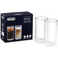 De'Longhi Cold Brew Glasses DLSC325 Double Walled Thermal Glasses, Set of 2, Dishwasher Safe, Capacity 300 ml, Ideal for Cold and Hot Coffee Drinks