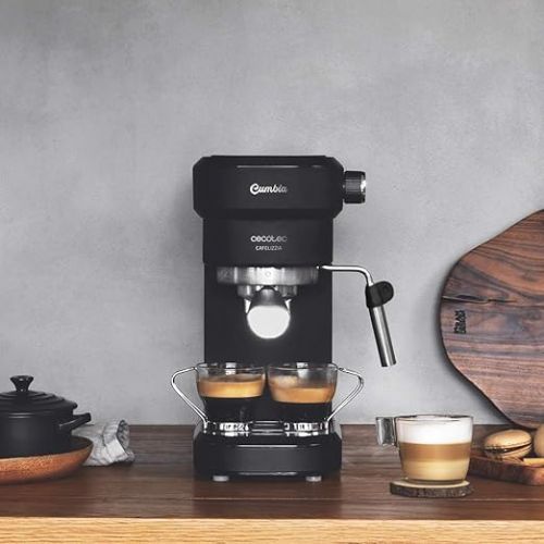  Cecotec Cafelizzia 790 Espresso Machine Black for Espresso and Cappuccino. Fast Heating System, 20 Bar Pressure, Automatic Mode for 1 and 2 Coffees, Swivel Steam Pipe, 1.2 Litre Tank