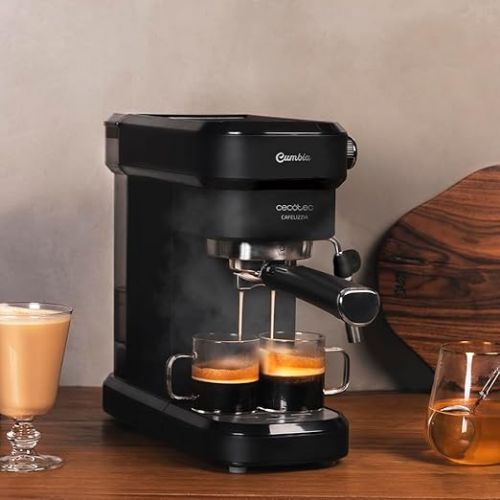  Cecotec Cafelizzia 790 Espresso Machine Black for Espresso and Cappuccino. Fast Heating System, 20 Bar Pressure, Automatic Mode for 1 and 2 Coffees, Swivel Steam Pipe, 1.2 Litre Tank