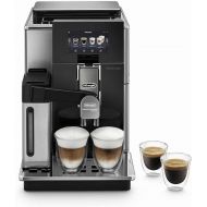 De'Longhi Maestosa EPAM960.55.GM Fully Automatic Coffee Machine with 5 Inch Colour Display, Automatic Milk Foam, 2 Cup Function, 1550 W, Large 2.1 L Water Tank, 29 x 46.8 x 40.5 cm, Black/Silver