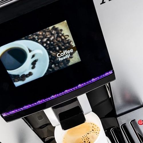  Acopino Vittoria One Touch RED Fully Automatic Coffee Machine and Espresso Machine with Milk System, Cappuccino and Espresso at the Touch of a Button Coloured Touch Display