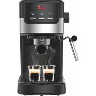 Sirge CREMAEXPRESSO+ Espresso and Cappuccino Coffee Machine with 2 Filters, 1100 W, 15 Bar [Pump Made in Italy], Water Tank 1.25 L Removable ? Cappuccino Steam Nozzle Black