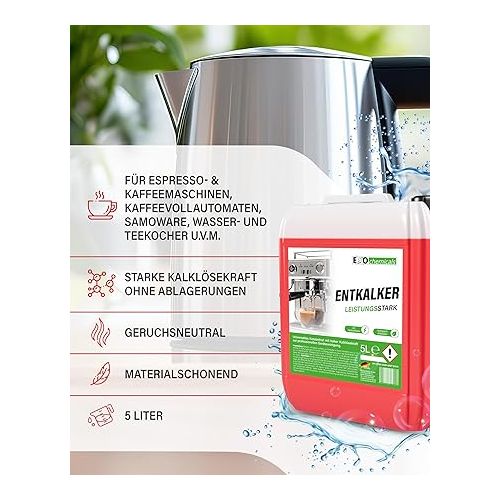  Descaler Universal Descaler in 5 Litre Canister for Coffee Machines and Fully Automatic Machines Universal Use for Device Cleaning (5 Litres)