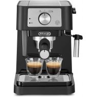 De'Longhi Stilosa EC 260.BK Traditional Portafilter Machine Including Tamper, Espresso Machine with Professional Milk Frother, for Espresso Powder or ESE Pads, 1 Litre Water Tank, Black