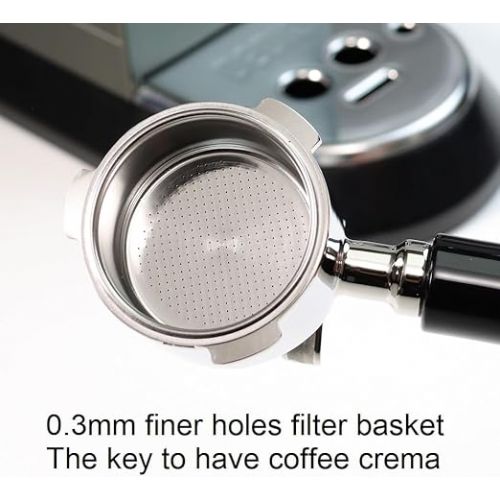  Portafilter 51 mm 3 ears with double spout for Delonghi Dedica EC680/EC685/EC785/EC820/EC850/EC860 filter basket with ABS handle and stainless steel filter holder