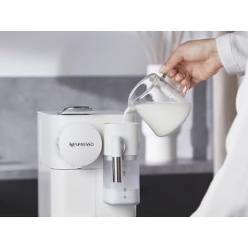  Nespresso De'Longhi Lattissima One EN510.W Coffee Capsule Machine with Automatic Milk System, 3 Direct Selection Buttons, 1 L Water Tank, 19 Bar Pump Pressure, Only 25 Seconds Heating Time, Auto