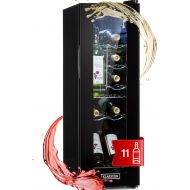 Klarstein Shiraz Slim Wine Fridge - Energy Efficiency Class A 5-18°C 42 dB Soft Touch Control Panel, LED Lighting, Freestanding